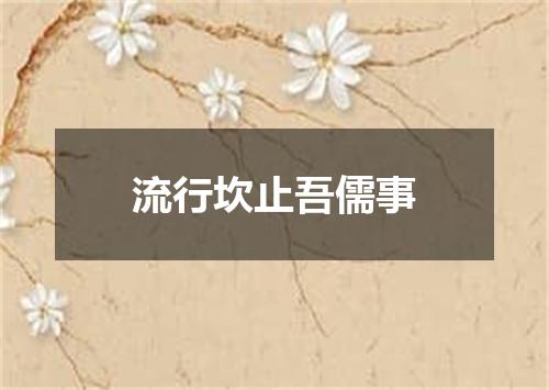 流行坎止吾儒事