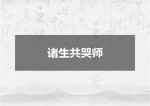 诸生共哭师