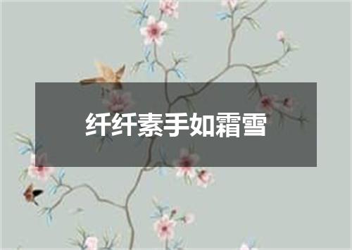 纤纤素手如霜雪