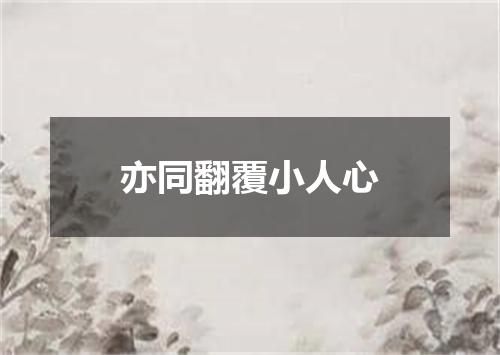 亦同翻覆小人心