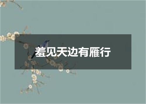羞见天边有雁行