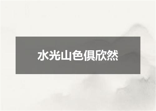 水光山色俱欣然