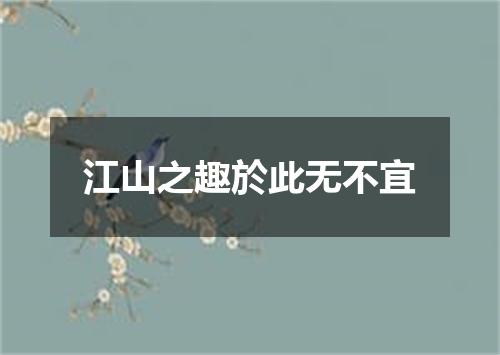 江山之趣於此无不宜