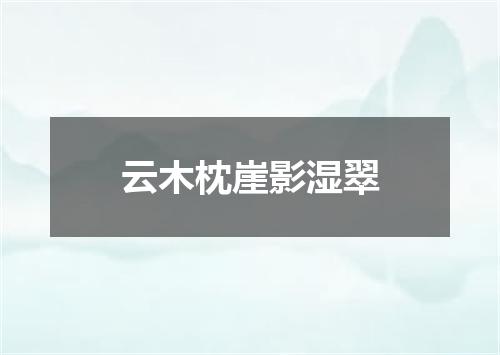 云木枕崖影湿翠