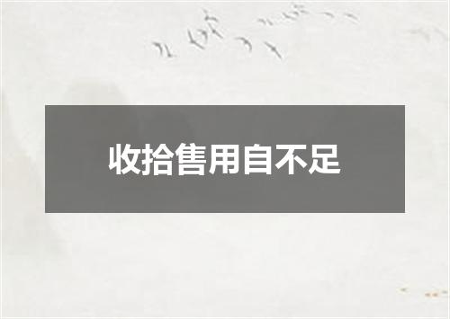 收拾售用自不足