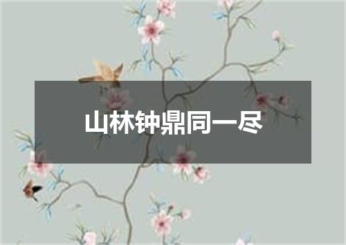 山林钟鼎同一尽