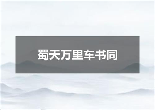 蜀天万里车书同