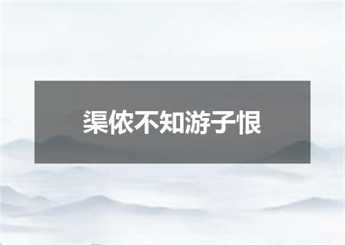 渠侬不知游子恨
