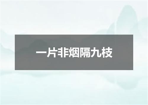 一片非烟隔九枝