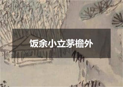 饭余小立茅檐外