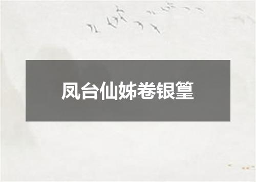 凤台仙姊卷银篁
