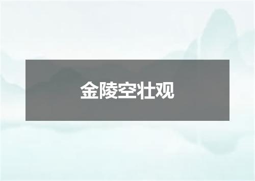 金陵空壮观