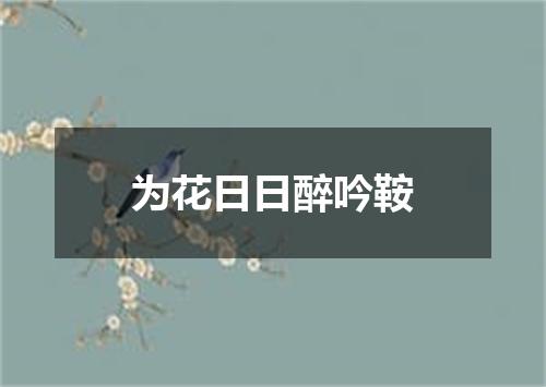 为花日日醉吟鞍