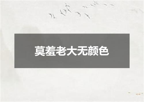 莫羞老大无颜色