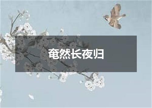 奄然长夜归