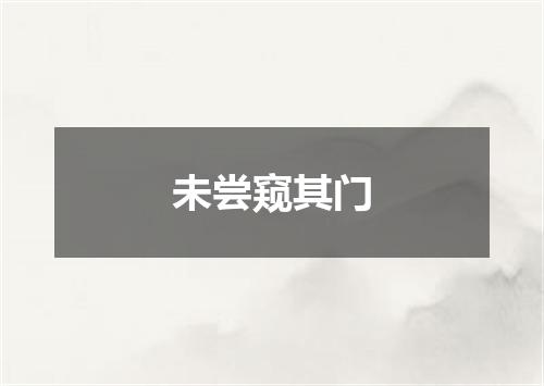 未尝窥其门