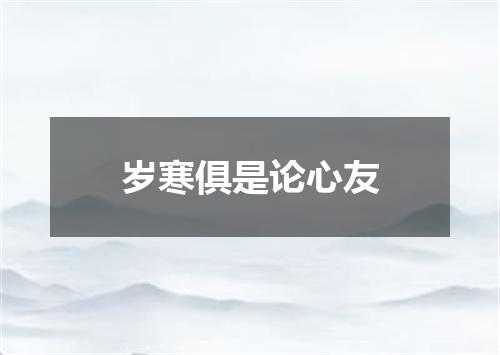 岁寒俱是论心友