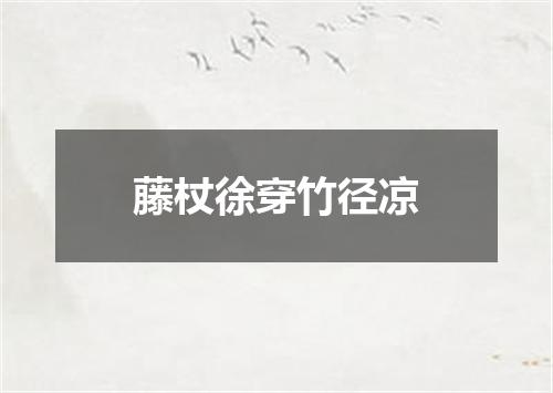 藤杖徐穿竹径凉