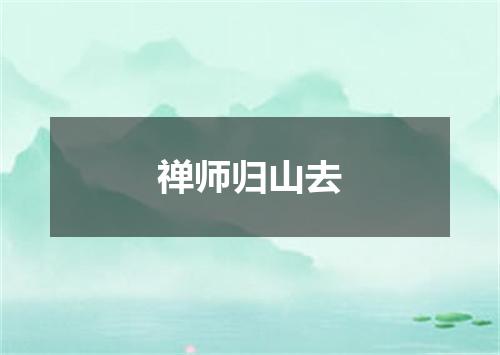 禅师归山去
