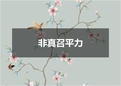 非真召平力