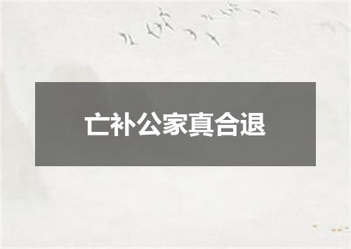亡补公家真合退