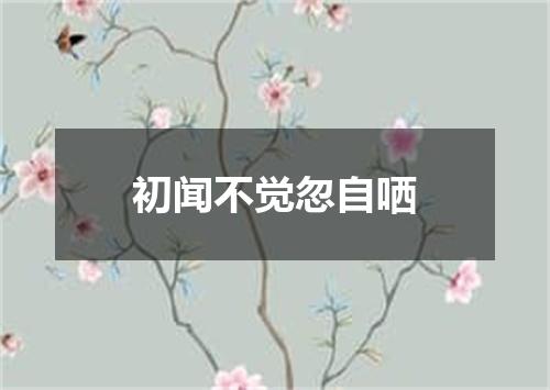 初闻不觉忽自哂