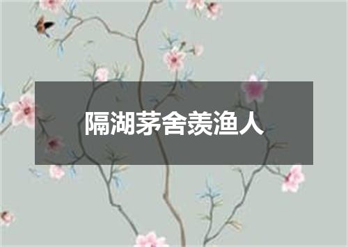隔湖茅舍羡渔人