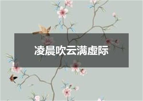 凌晨吹云满虚际
