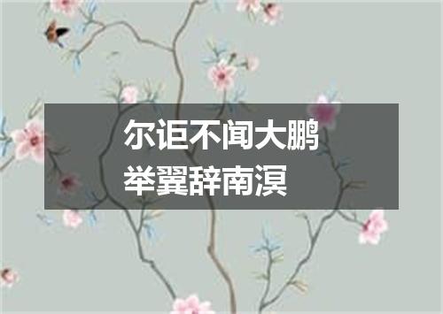 尔讵不闻大鹏举翼辞南溟