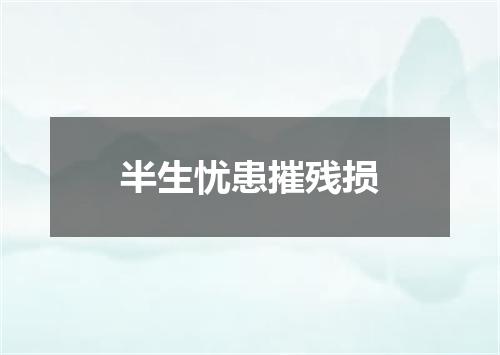 半生忧患摧残损