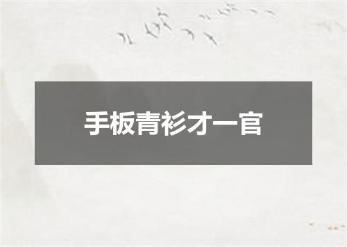 手板青衫才一官