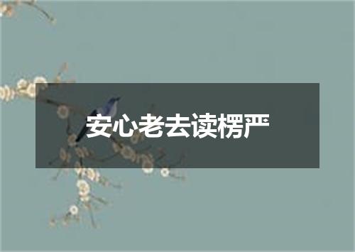 安心老去读楞严