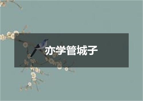 亦学管城子