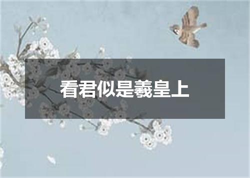 看君似是羲皇上