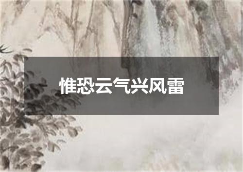 惟恐云气兴风雷
