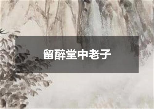 留醉堂中老子