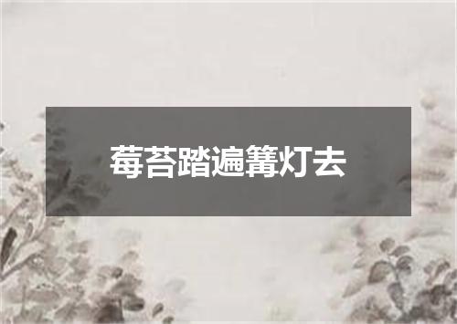 莓苔踏遍篝灯去