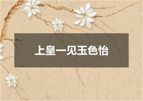 上皇一见玉色怡