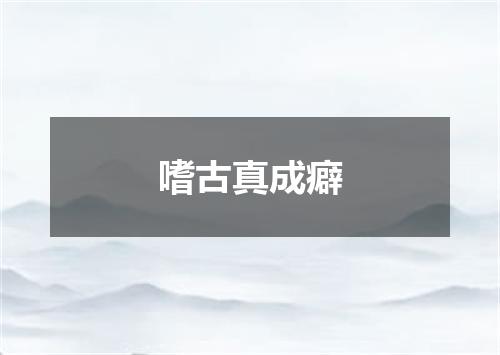 嗜古真成癖