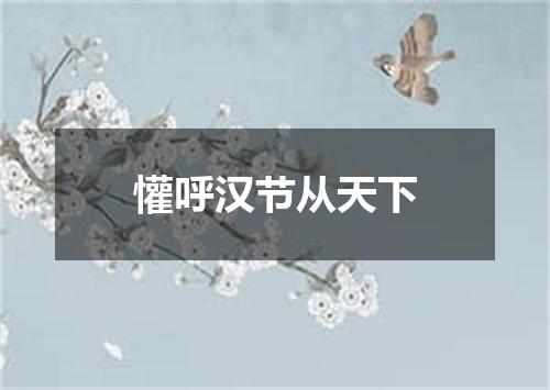 懽呼汉节从天下