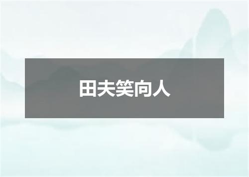 田夫笑向人