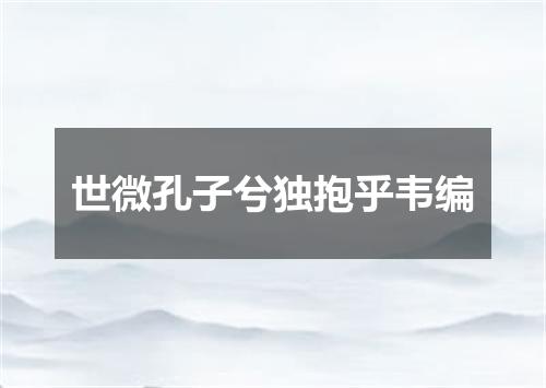 世微孔子兮独抱乎韦编