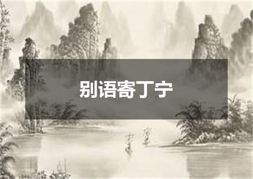 别语寄丁宁