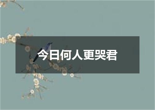 今日何人更哭君