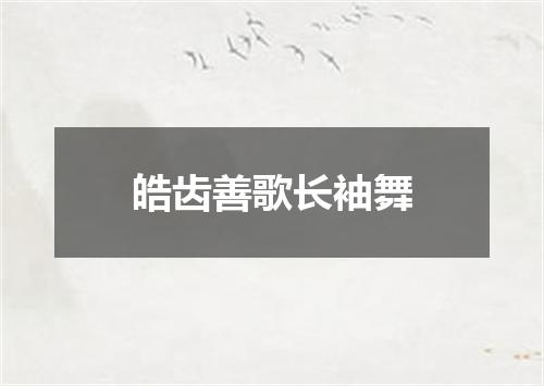 皓齿善歌长袖舞