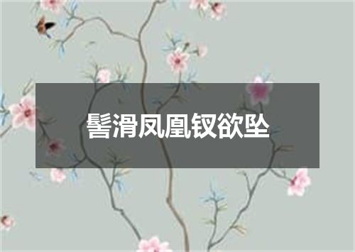 髻滑凤凰钗欲坠
