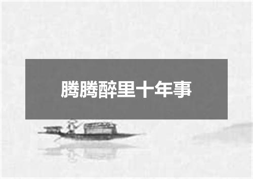 腾腾醉里十年事