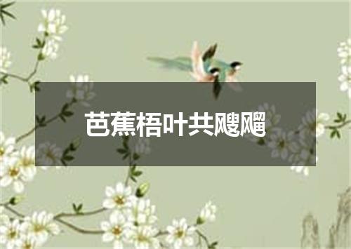 芭蕉梧叶共飕飗