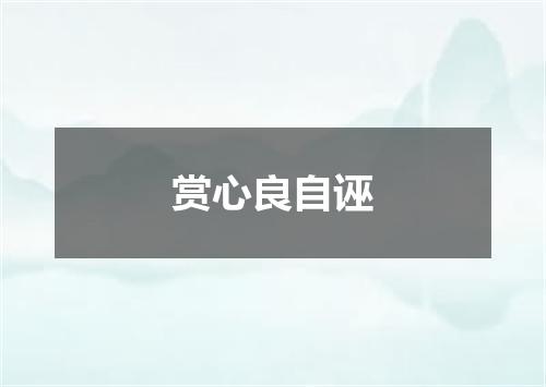 赏心良自诬