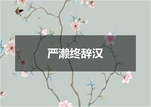 严濑终辞汉